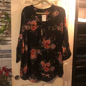 Thin flowery top.